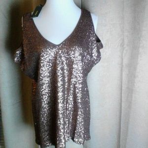Womens metallic blouse